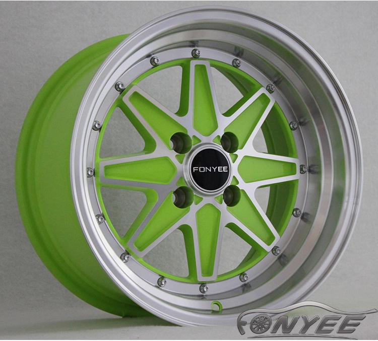 картинка Новые диски SSR Jilba Racing R15 4X100 ET20 J8,25 зеленый + серебро от магазина  StreetTuning