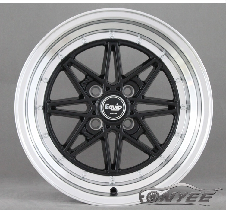 картинка Новые диски Equip 03 R15 4x100 ET25 J8 черный + полированная полка от магазина  StreetTuning