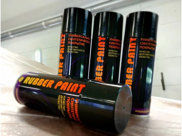 картинка Черный матовый Баллончик жидкой резины Rubber paint магазин  StreetTuning 