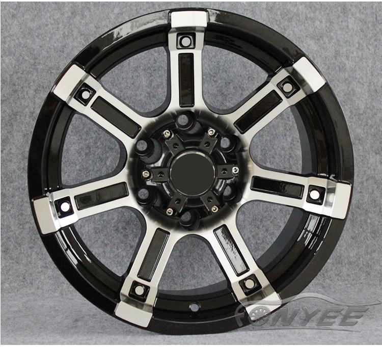 картинка Новые диски Powcan модель 10 R16 6X139,7 ET-10 J8 черный глянец + серебро от магазина  StreetTuning