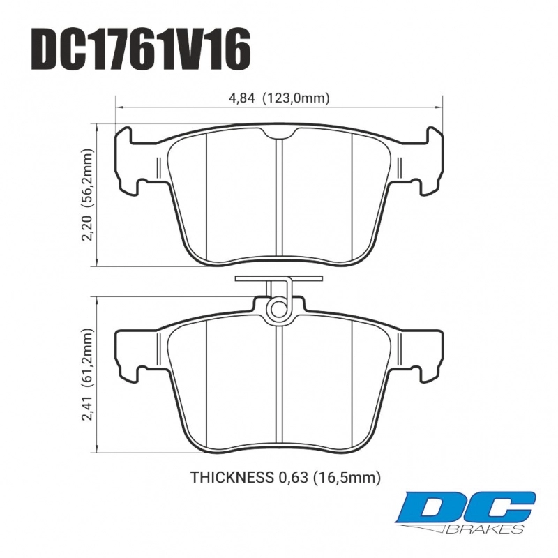 картинка Колодки тормозные DC1761V16 DC brakes Street STR.S, задние A3 8V; TT 8S; GOLF 7; PASSAT 3G; от магазина  StreetTuning