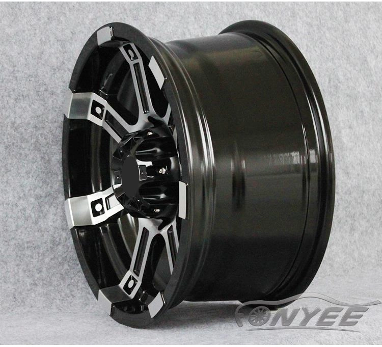 картинка Новые диски Powcan модель 10 R16 6X139,7 ET-10 J8 черный глянец + серебро от магазина  StreetTuning