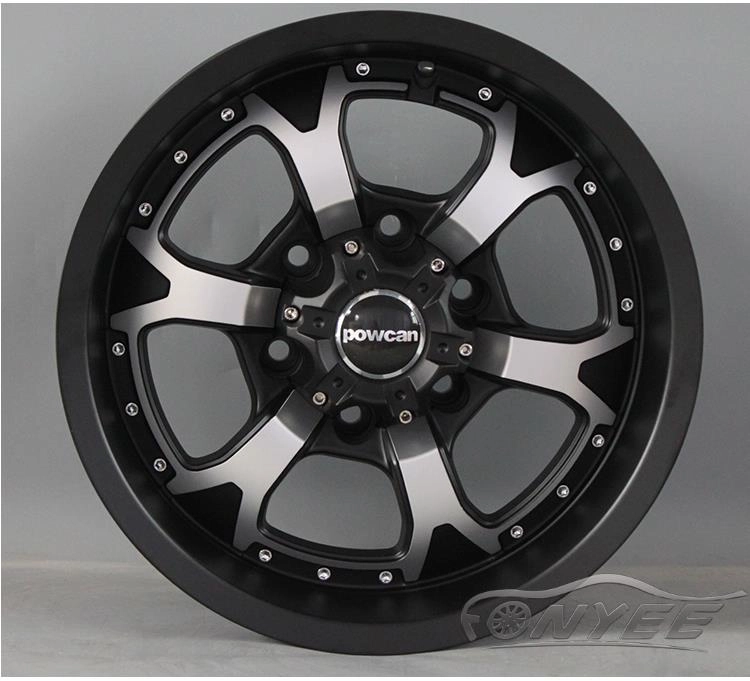 картинка Новые диски Powcan модель 15 R15 6X139,7 ET-10 J8 черный мат + серебро от магазина  StreetTuning