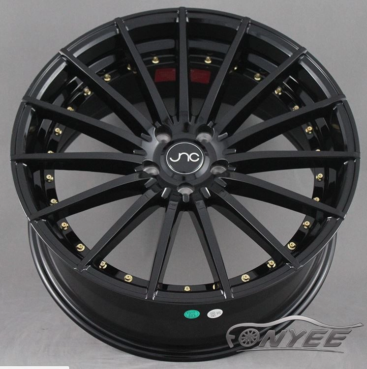 картинка Новые диски JNC 042 R20 5X114,3 ET35 J8,5 черные глянцевые + золотистые болтики от магазина  StreetTuning