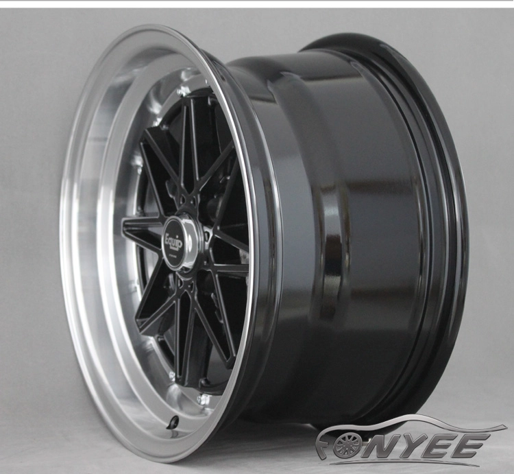 картинка Новые диски Equip 03 R15 4x100 ET25 J8 черный + полированная полка от магазина  StreetTuning