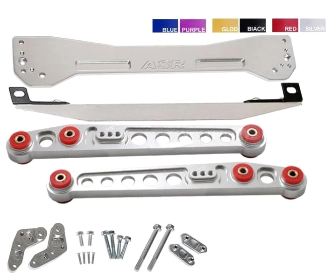 картинка Усилители подрамника ASR style с задними рычами для Honda Civic EK 1996-00, серебристые от магазина  StreetTuning