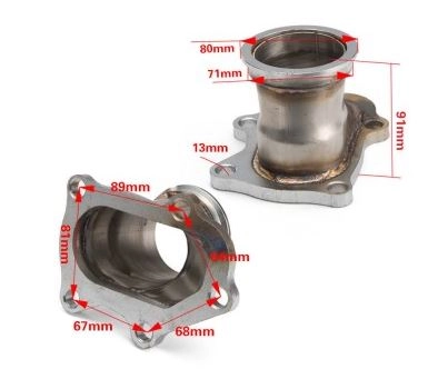 картинка Фланец для турбины TD04 переход на V-Band 2,5" Downpipe магазин  StreetTuning 