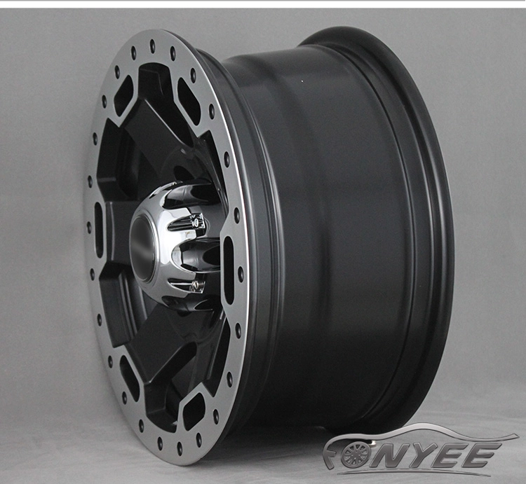 картинка Новые диски Powcan модель 7 R15 J7 ET-15 6x139,7 черный мат + серебро от магазина  StreetTuning