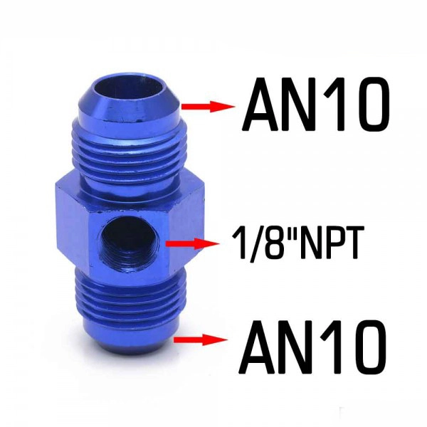 картинка Фитинг тройник AN10-1/8NPT-AN10 магазин  StreetTuning 