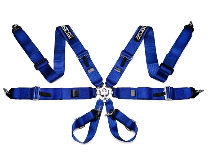 картинка 6-ти точечный ремень безопасности Sparco Style , синий от магазина  StreetTuning