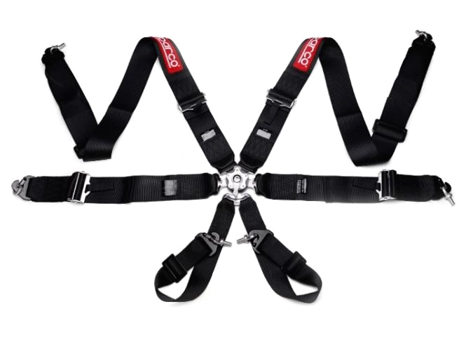 картинка 6-ти точечный ремень безопасности Sparco Style , черный от магазина  StreetTuning